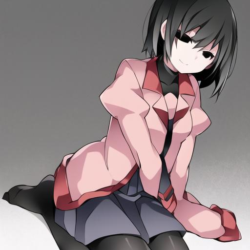 29763-2607519847-, oshino ougi, monogatari (series), hammer (sunset beach), 1girl, arms at sides, black eyes, black hair, black necktie, black pa.png